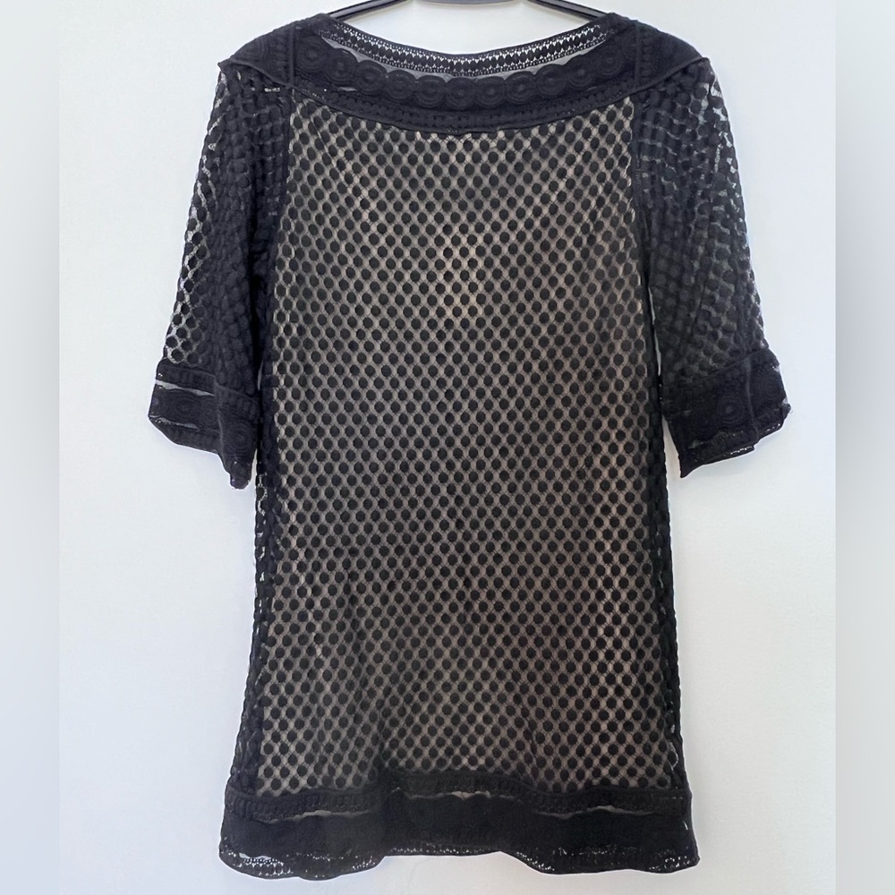NWT black lace mini dress with liner size large Max Studio